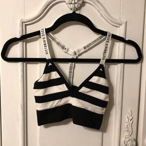 Victoria's secret bralette blk/wh stripe S/P/ch